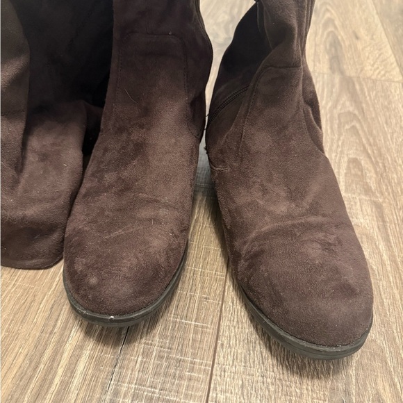 UNISA "Gillean" Over The Knee Stretch Women's Boots Textile Brown/Black 7.5 - Picture 9 of 9